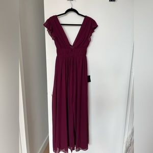 Lulus burgundy floor length gown